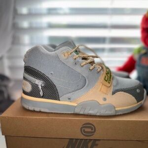 Nike Air Trainer Cactus Jack Gray and Blue Sneakers